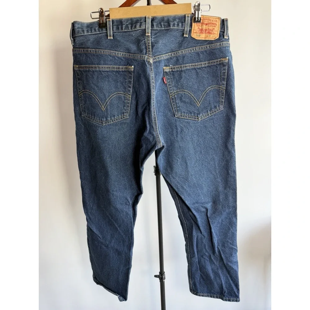 Levi's 505 Men's Size 38x29 Blue Jeans 505 Faded Straight Grunge Denim Tag 38x29